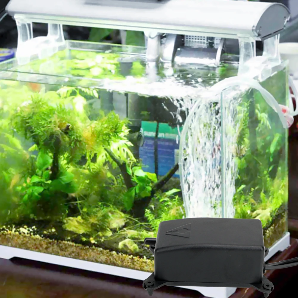Aquarium-Sauerstoffpumpe, Fischbecken-Luftpumpe, 2 W, rutschfest, geräuschlos, Sauerstoffanreicherungspumpe, energiesparend, EU/US-Stecker – Detail 3