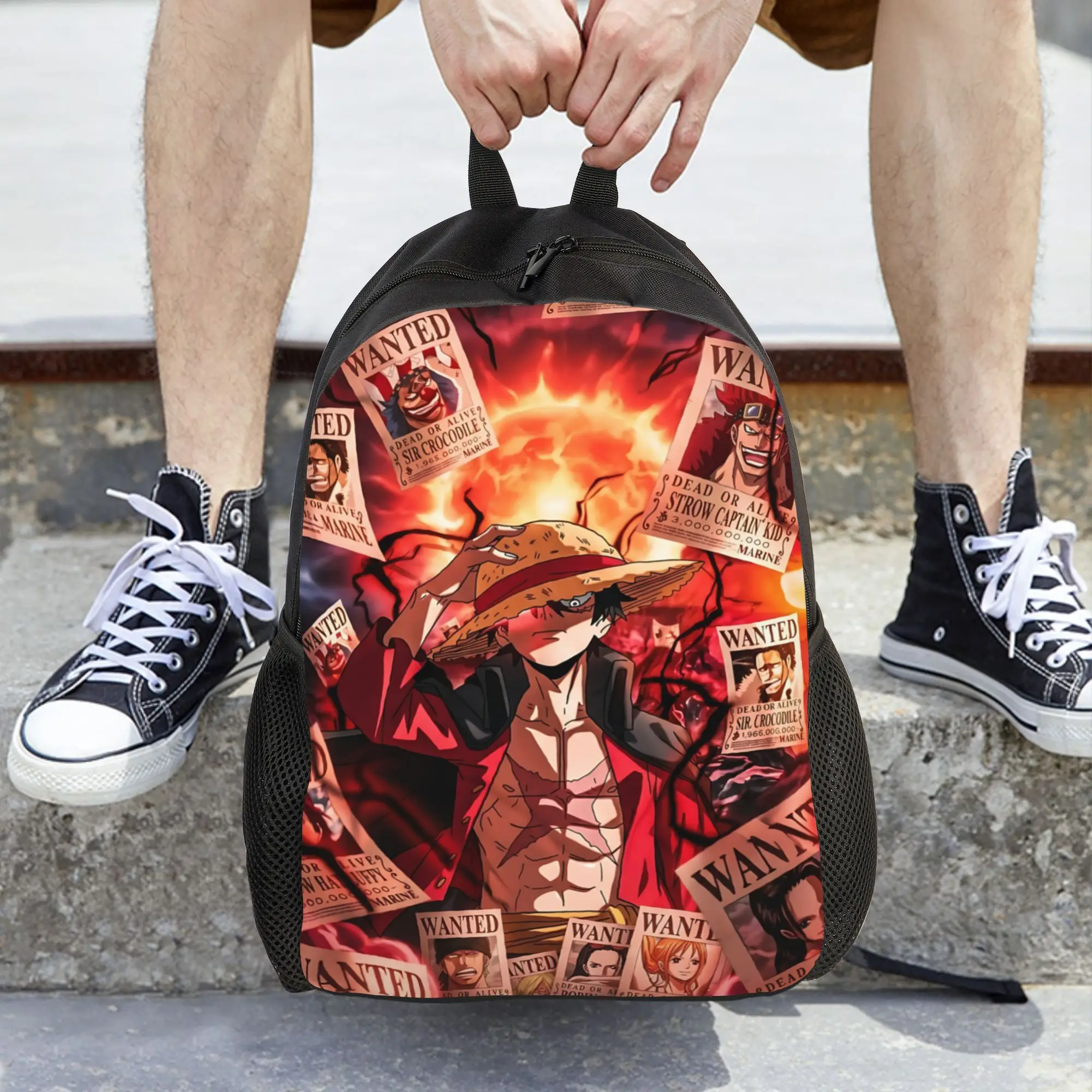 Fashion One Piece Monkey D Luffy Backpack ita bag  mochila Kawaii Outdoor Sturdy Shoulder Rucksack
