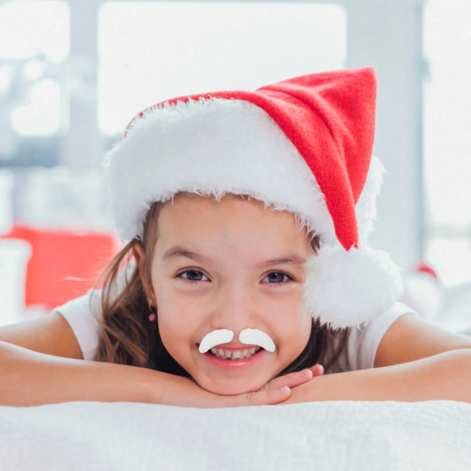 6 paia di decorazioni per sopracciglia finte Natale Cosplay Sopracciglio Prop Sopracciglia di Babbo Natale per feste in costume Puntelli per cabine fotografiche Spettacolo teatrale