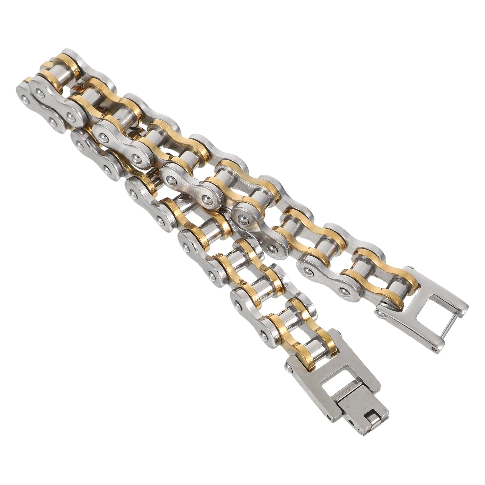 

Men's Heavy Motorcycle Chain Bracelet in Titanium Steel Tarnish Resistant Biker Jewelry Gift for Sporters Mens Bracelet