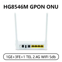 Huawei-オリジナルのgponontルーター,ftthモデム,高品質テスト,hg8546m,apc,upc,ont,1ge,3fe,tel,2.4g,wifi,5db,新品