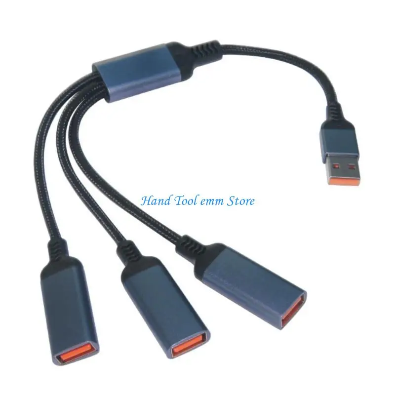 H37F USB2.0 Power 1 ذكر إلى 3 تمديد تمديد الكابلات متعددة الإناث لمحرك أقراص فلاش والمزيد