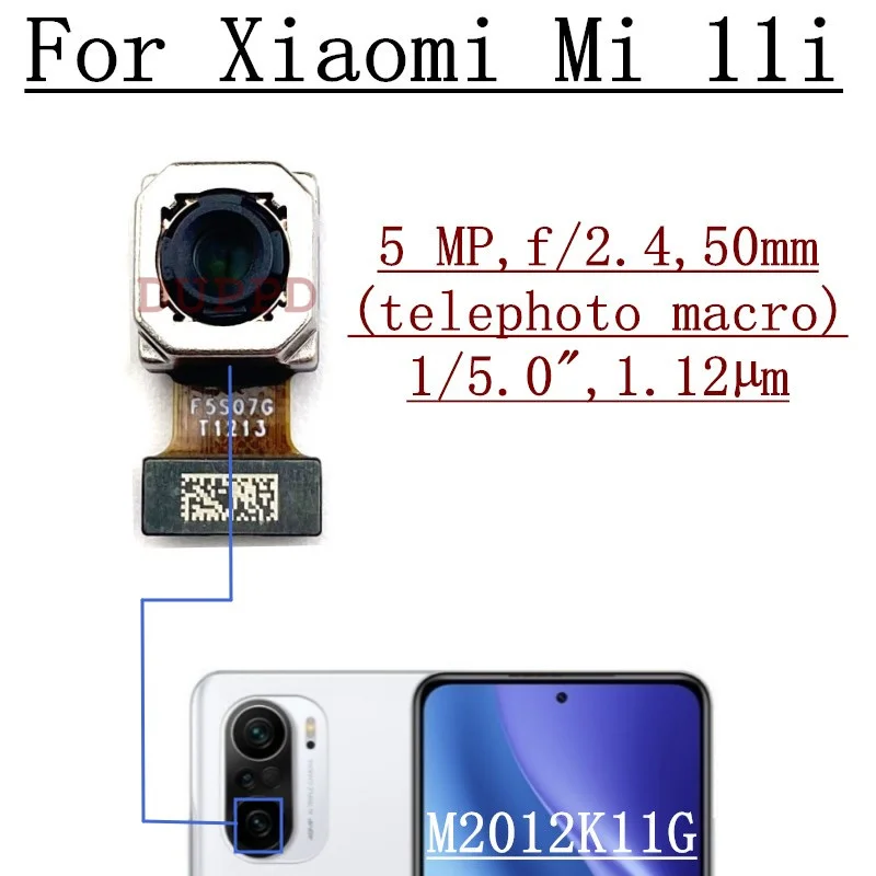 Rear Camera For Xiaomi Mi 11i M2012K11G Front Facing Selfie Backside Big Main Back Camera Flex Cable M2011K2C M2011K2G