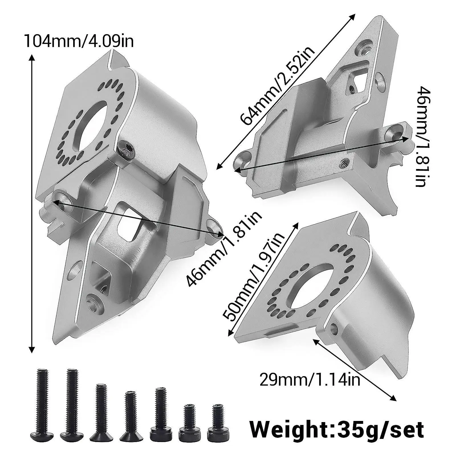 

Quick Release Aluminum RC Car Motor Base, Motor Mount for Tra10777, Replacement Part