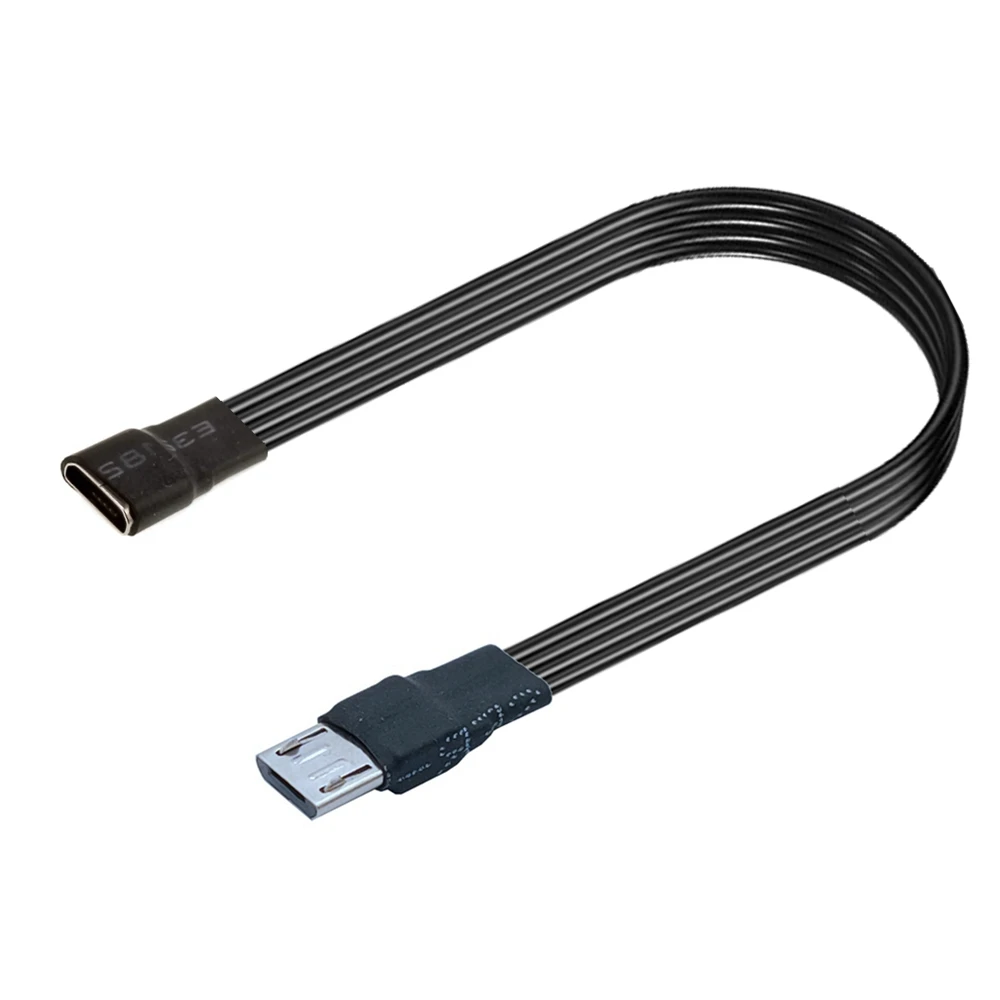 5CM Micro USB hembra a micro B Mini tipo-c usb macho USB 2,0 Cable corto convertidor adaptador de extensión 20cm 50cm 100cm