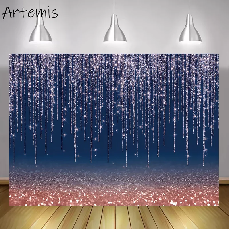 Tło fotograficzne złoty połysk bokeh zdjęcie noworodka tło Baby Shower błyszcząca kropka marzycielski brokat tło rekwizyty dekoracyjne