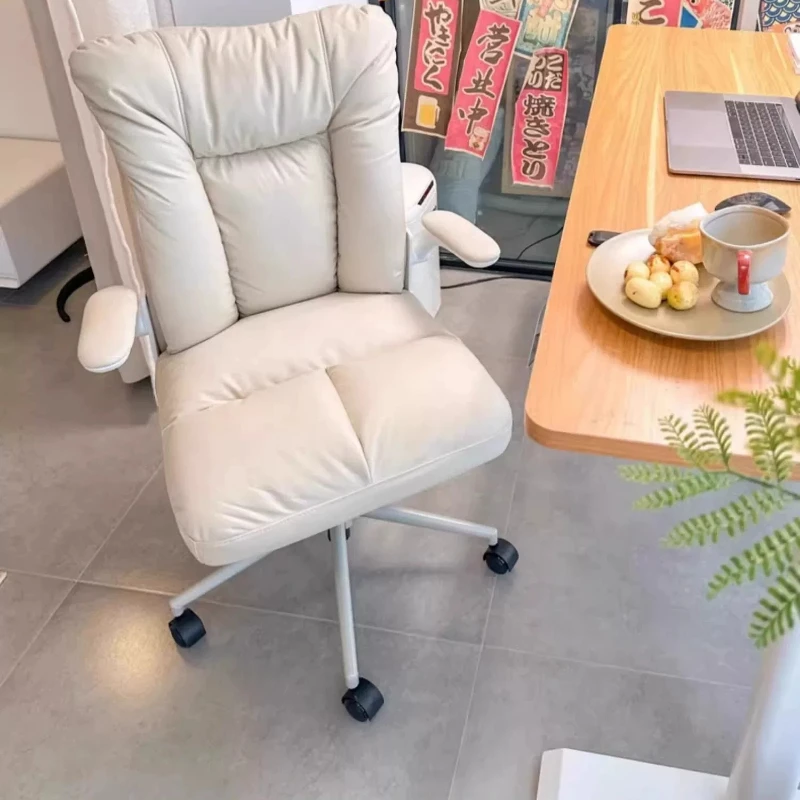 Lounge Computer Office Chair Comfortable High Back Designer Office Chair Nordic Accent Leather Silla De Oficina Salon Furniture