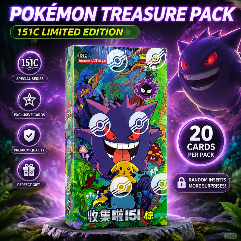 Pocket Monsters Game Collection Cards 151 Series Vol.3 PTCG Supplement Package Collection Card Fat Box Game Toy Gift