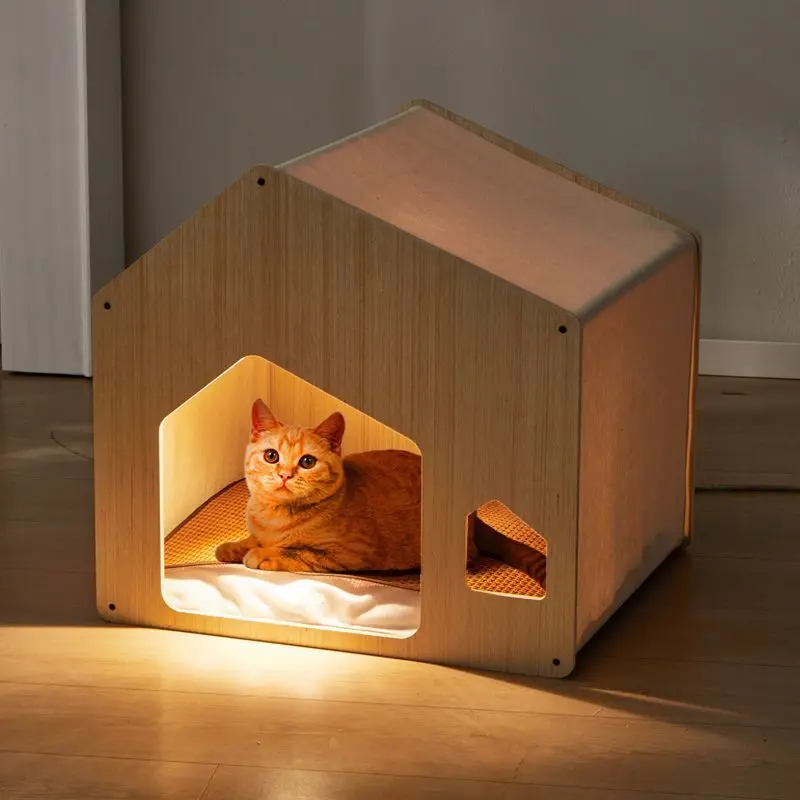 

Cat litter, universal in all seasons, summer pet tent, cat house, house with mat, semi-closed