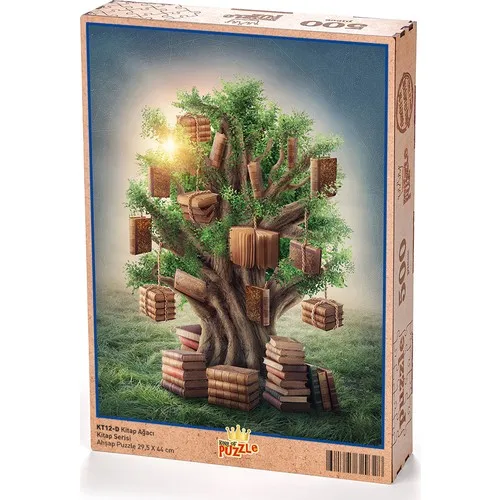 King Of Puzzle Book Tree Wooden Puzzle 500 Parts