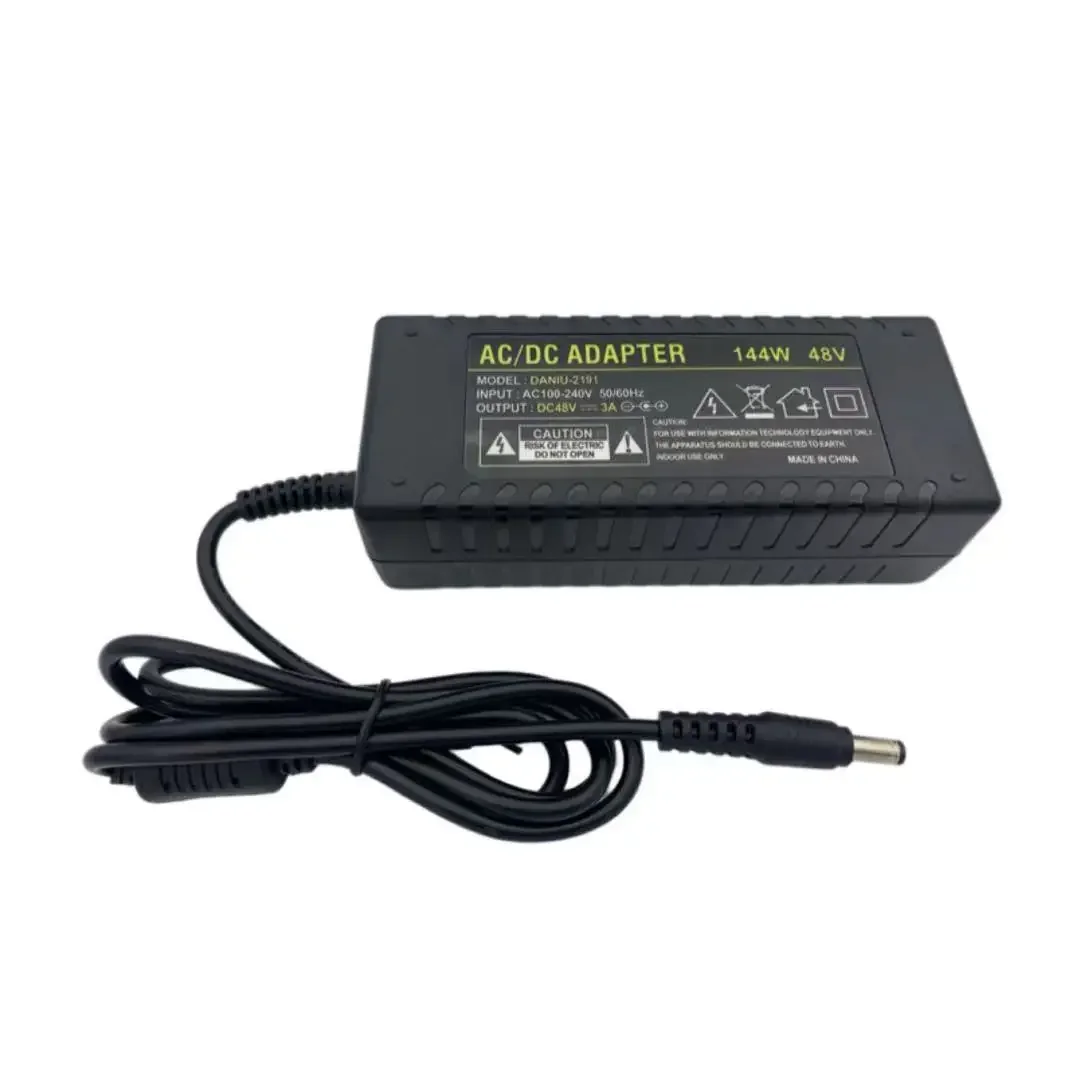 하이 퀄리티 IC 솔루션, AC 100V-240V 스위치 전원 공급 장치, 96W/144W LED 어댑터, 5.5mm * 2.1-2.5mm, 48V 2A/3A, 1 개