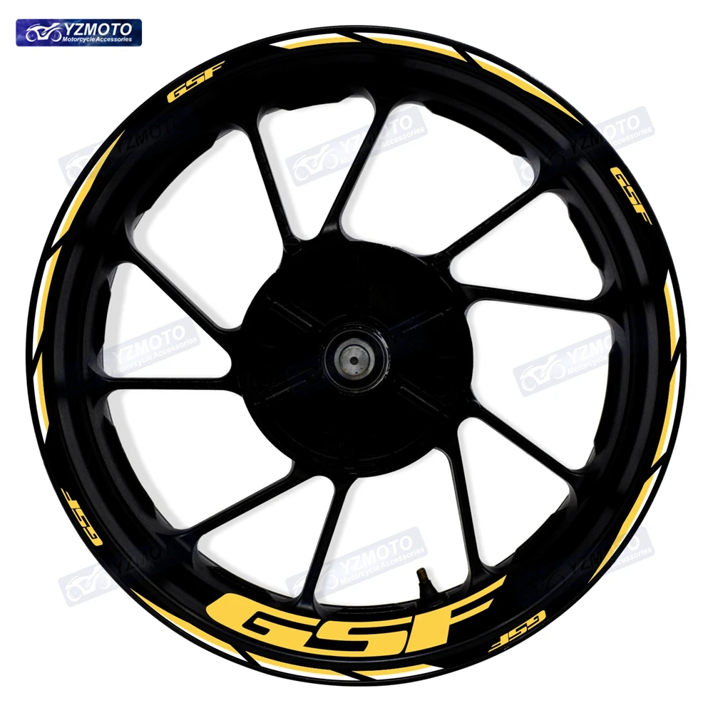 For GSF 250 600 650 1200 1250 Motorcycle 17 Inch Front Rear Wheel Hub Sticker Decal Reflective Modified Decorative Rim Stickers