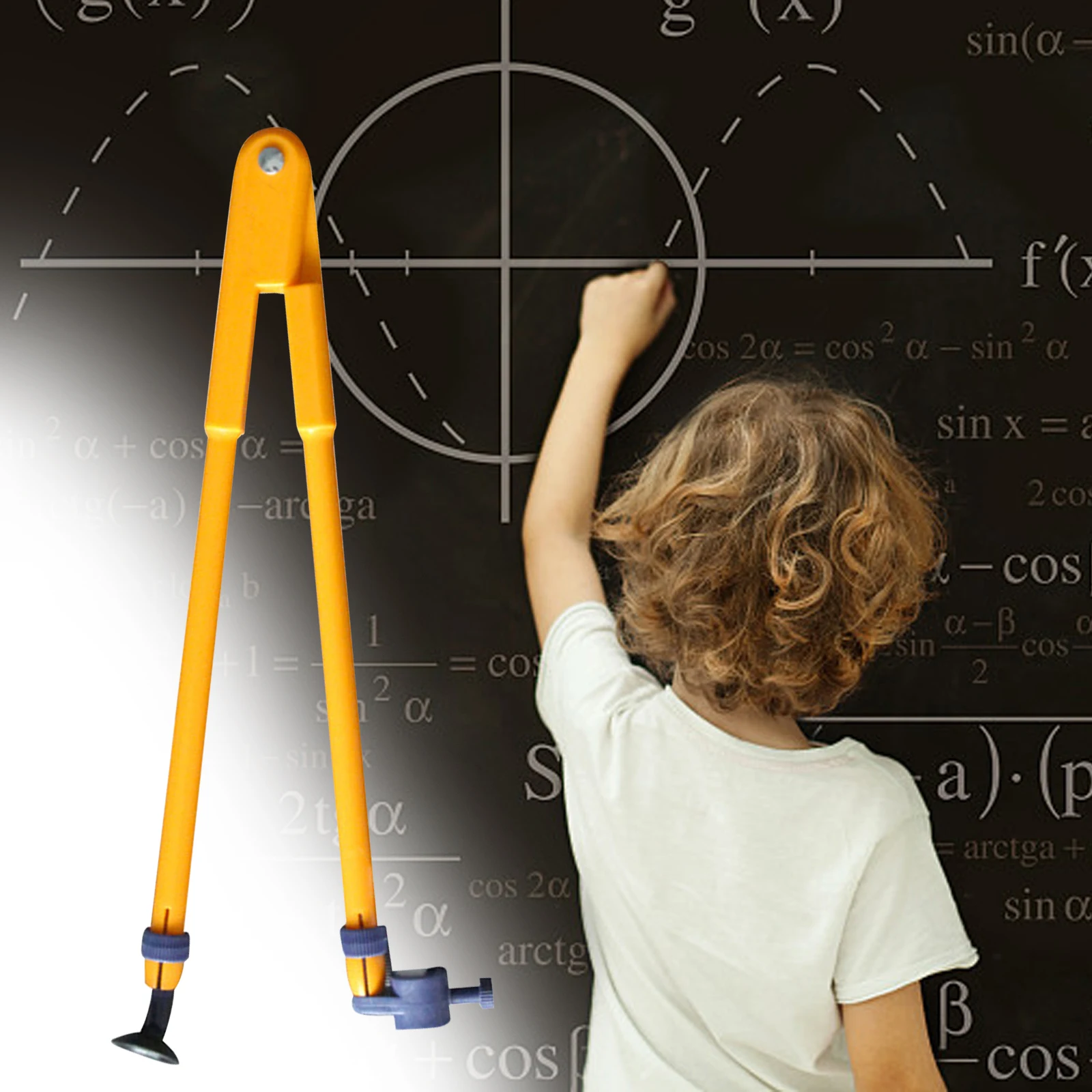 Math Teaching Compass Large Precision Purpose Compass Demonstration Compass for Whiteboard Classroom Office Black Board Learning