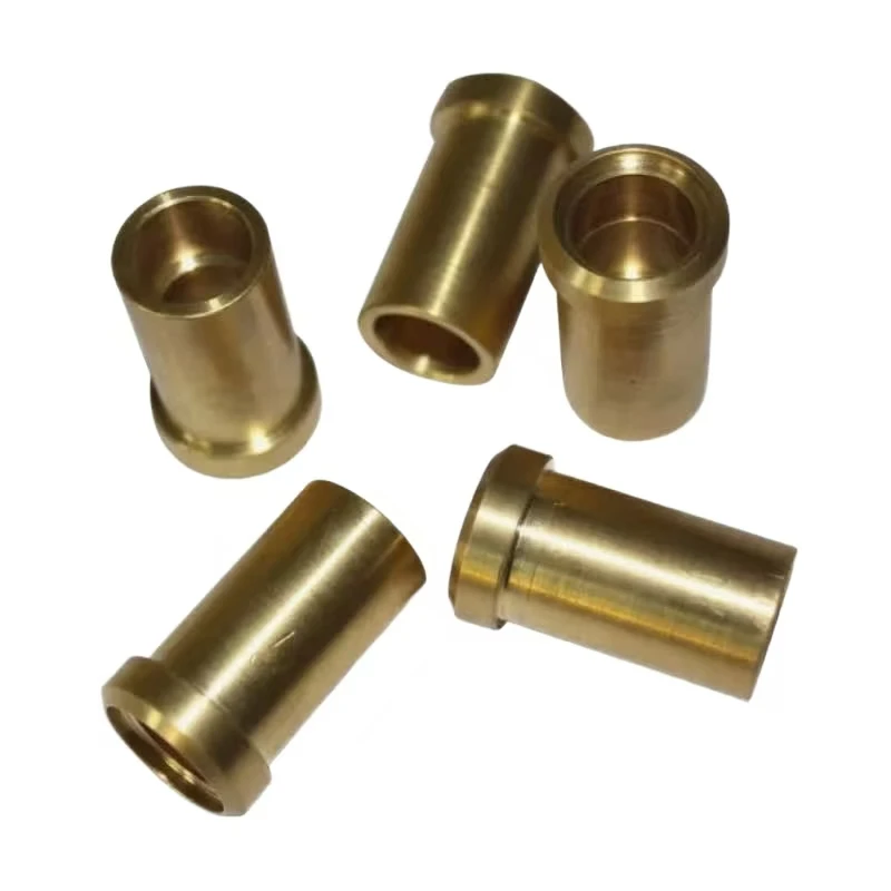 CNC to draw custom processing machinery assembly components brass precision sleeve
