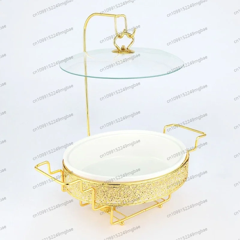

Oval Restaurant Suitable for Heating Container Novel Hanging Ceramic Buffet Stove