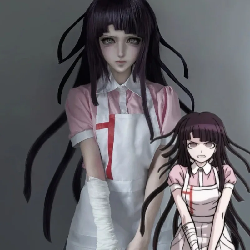 

Danganronpa Killing Game Mikan Tsumugi Cosplay Costume Wig Complete Anime Character Costume Halloween Costume Set Mikan Tsumugi