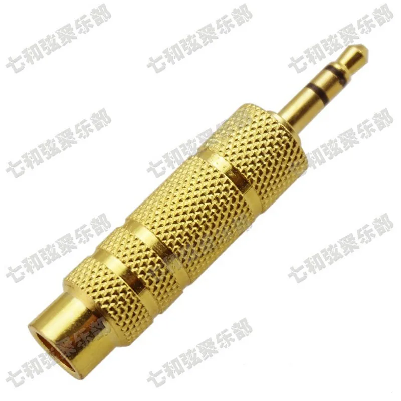 2 Stücke 6,35mm auf 3,5mm Stereo Mikrofon Gitarre Kabel Audio Konverter Adapter Koppler Stecker Buchse auf Stecker gitarre zubehör – Detail 2