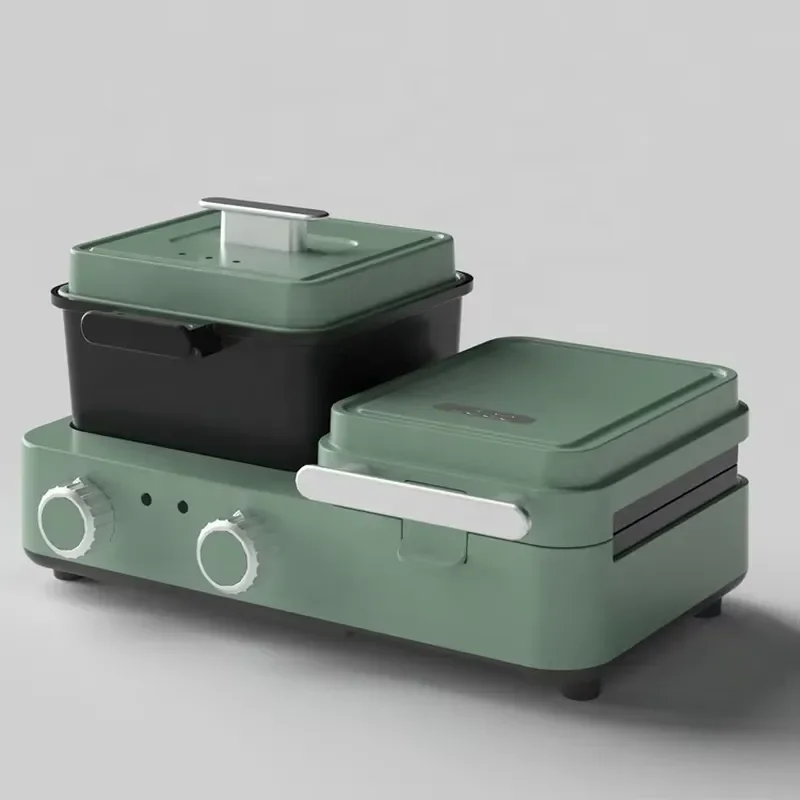 for Multifunctional Sandwich Maker 3 in 1 Breakfast Machine with Fryer and Steam Pot