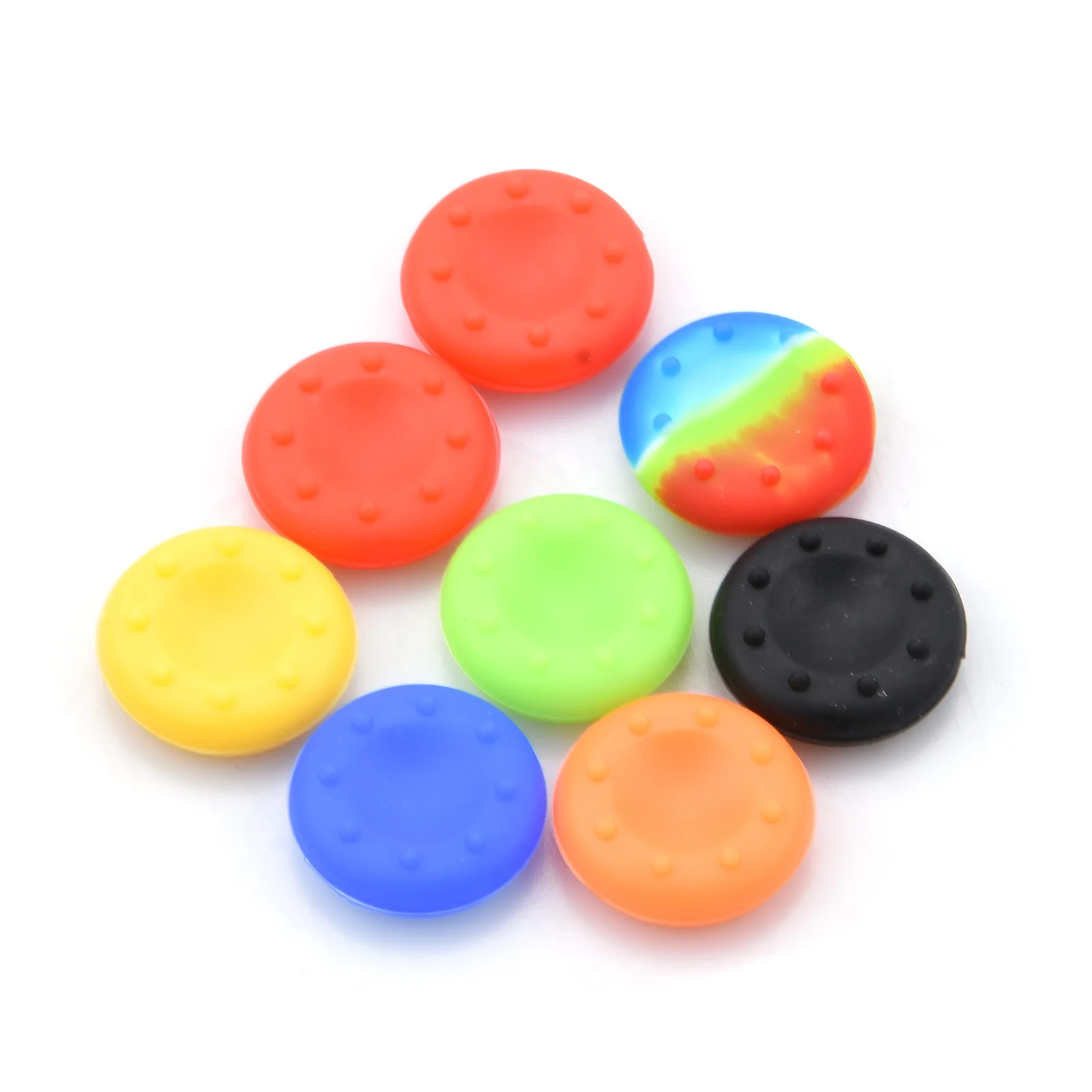 8 Pc Siliconen Multi Kleuren Gel Analoge Duimgreep Stick Handvat Rock Caps Voor PS4/PS3 Xbox 360/Xbox One Controller Willekeurige Kleuren