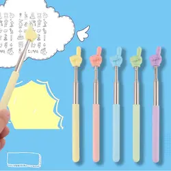 Puntatore telescopico per insegnanti a forma di dito antiscivolo multifunzionale palmare per presentatore di lavagna Stick forniture per aule scolastiche
