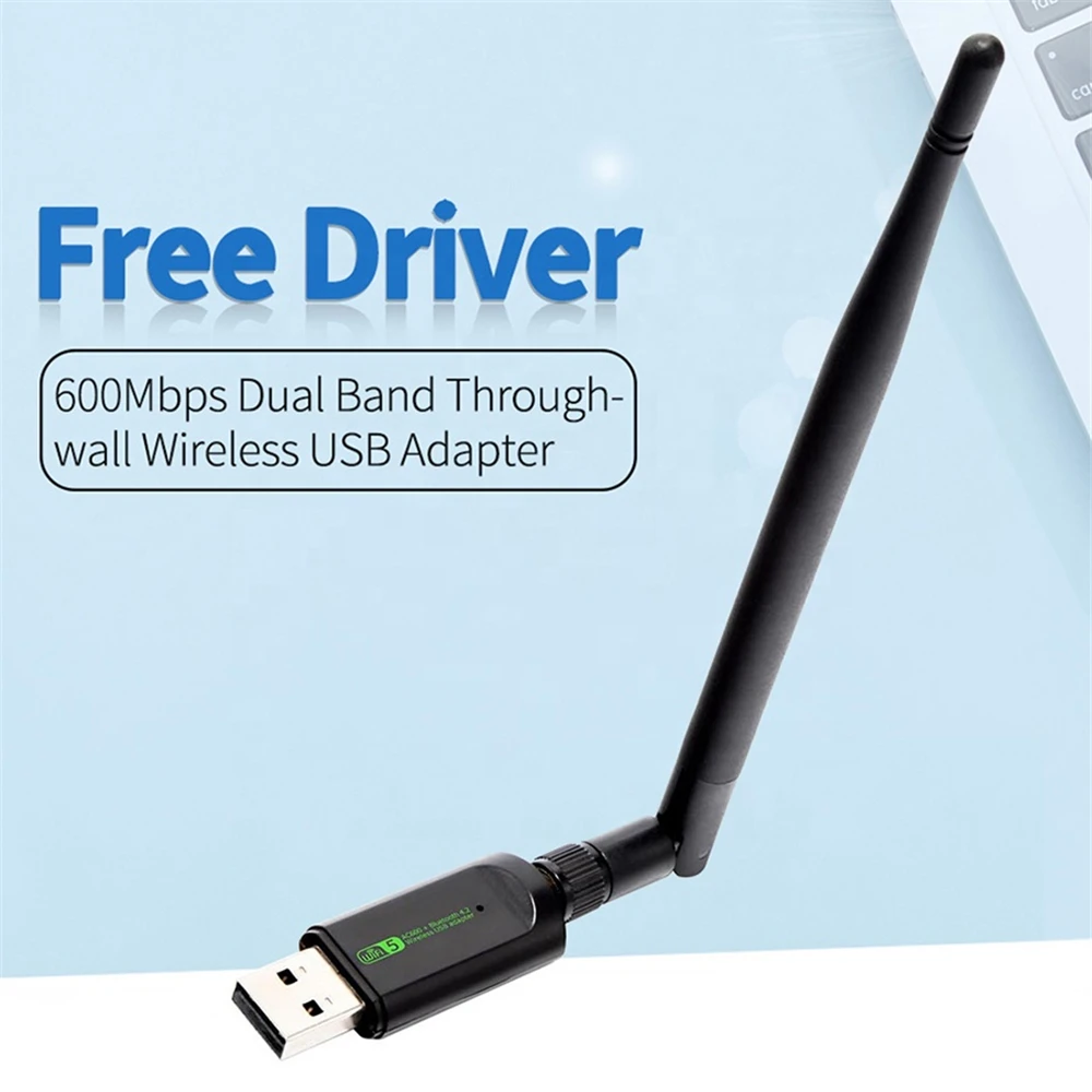 Free Driver Blue Tooth 4.2 Wireless Usb Adapter 5ghz /2.4ghz Dual Band Usb Dongle Wifi Adapter 2dBi External Antennas