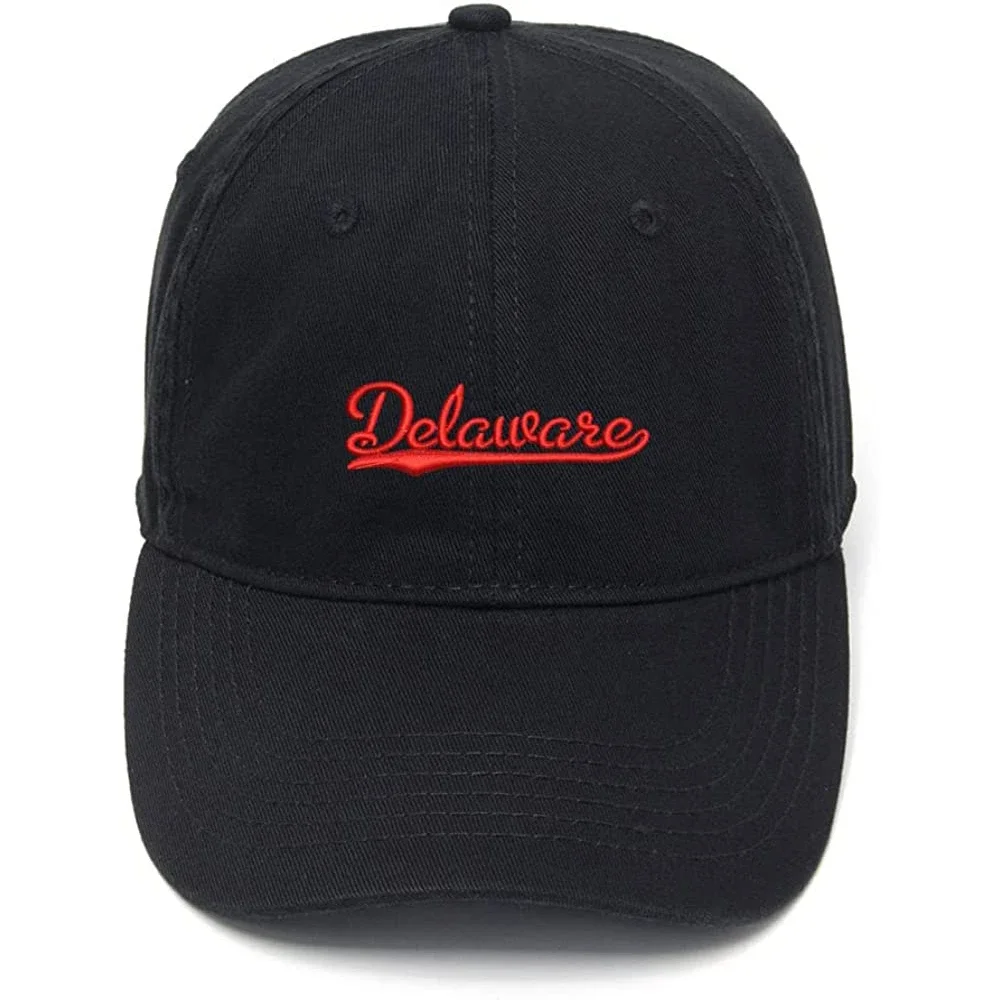 

Lyprerazy Men's Baseball Cap Delaware - DE Embroidery Hat Cotton Embroidered Casual Baseball Caps