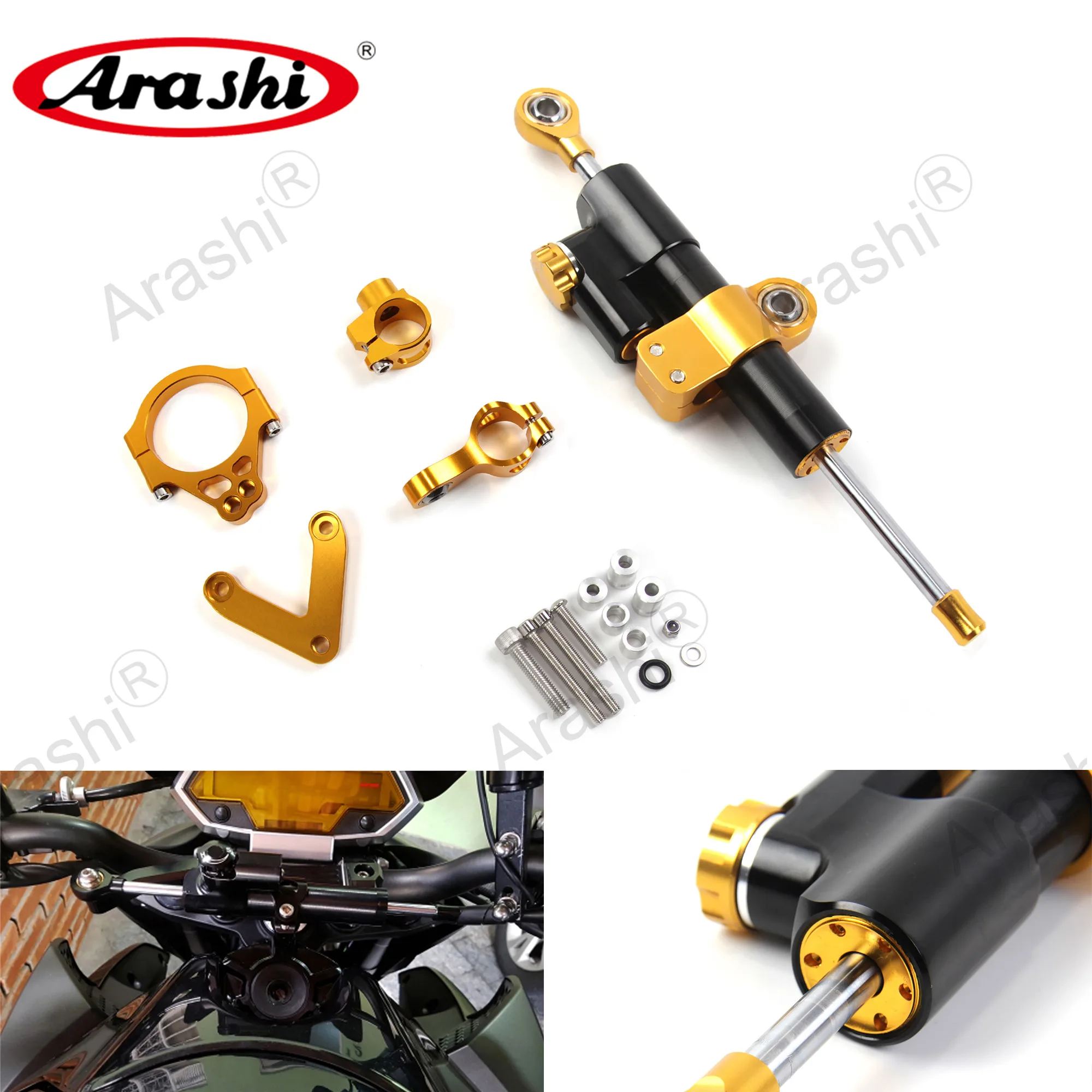 

Arashi Steering Damper Stabilizer For DUCATI 848 2008 2009 2010 Brackets Mount Motor Accessories Parts Kit Aluminium Stainless