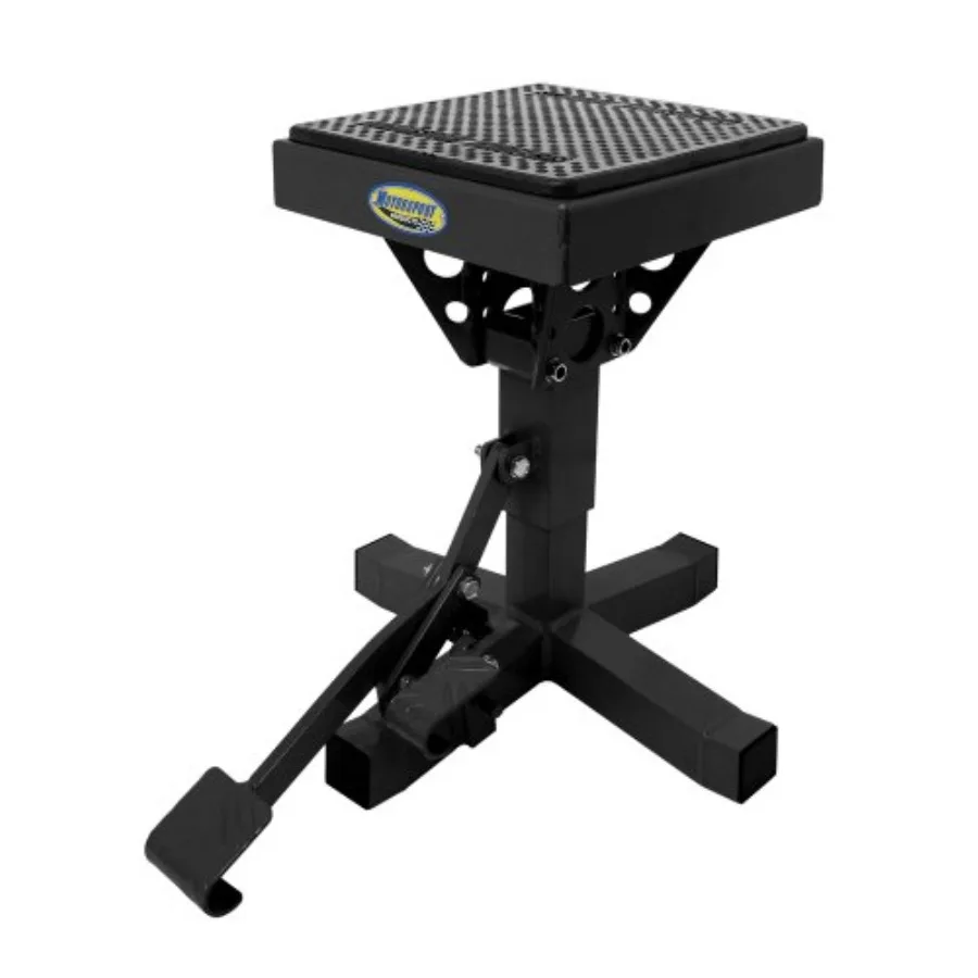 منتجات Motorsport 92-4012 حامل رفع قابل للتعديل باللون الأسود P12 لصيانة الدراجات النارية وإصلاح دعم عالي التحمل مع Adjus