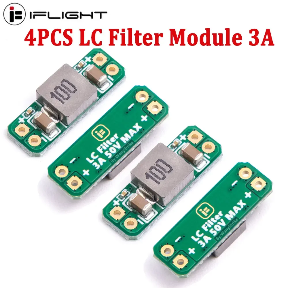 4pcs LC Filter Module 3A 5-30V Built-in Reverse Polarity Protection Reduce the effect of radiated interference for FPV Drone