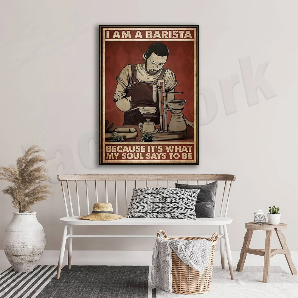 نادل روحي يقول أن تكون باريستا ملصق قماش اللوحة طباعة جدارية الفن غرفة المعيشة ديكور غرفة نوم