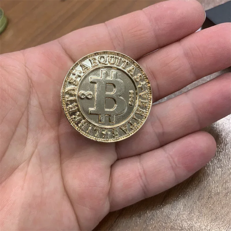 Moneda de empuje magnética, placa de empuje de Bitcoin háptico EDC, juguete para aliviar el estrés, Mini juguete sensorial de aleación de Metal antiestrés para adultos