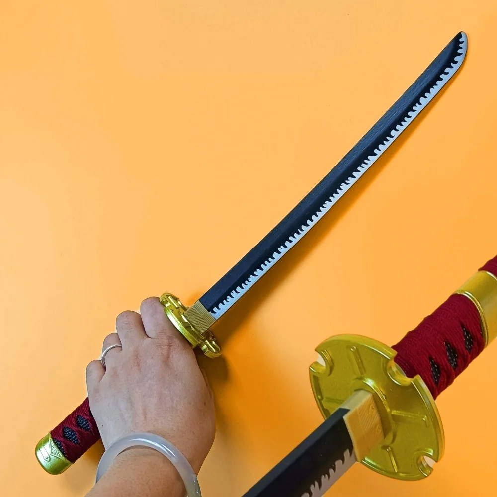 16 بوصة رورونوا زورو كاتانا الأصلي الساموراي صابر أنيمي تأثيري الدعامة السيف الحقيقي كاتانا النينجا شفرة السيف سكين لعبة غير حادة هدية #1