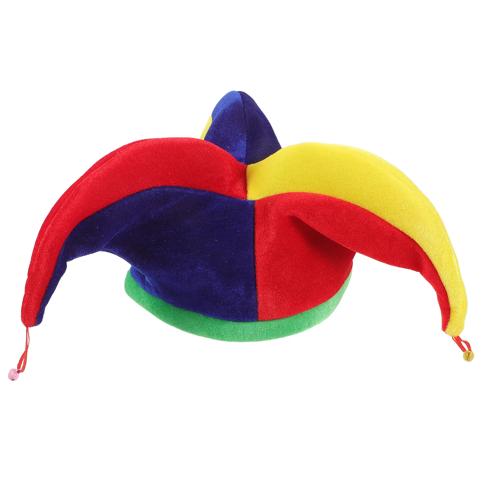 

Colorful Clown Hat Adult Costume Mardi Gras Cosplay Carnival Props Bright Multicolor Backed Fabric Ideal Stage