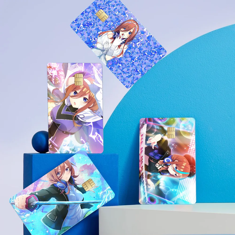 Nakano Miku Gotoubun No Hanayome Anmie Sticker Film Skin Cover für Kreditkarte, Debit, Bankkarte vorne