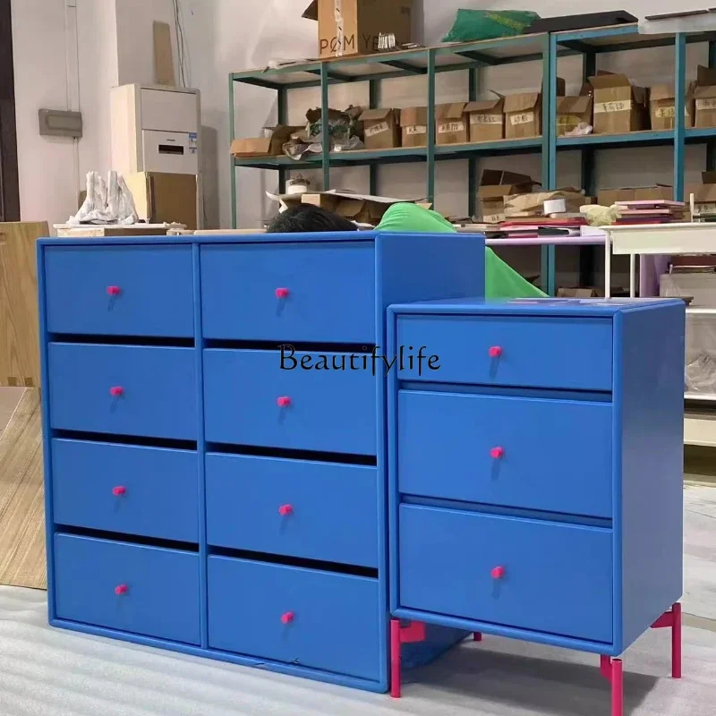 

LXDesigner blue high-value bedside cabinet, drawer, chest cabinetSSS