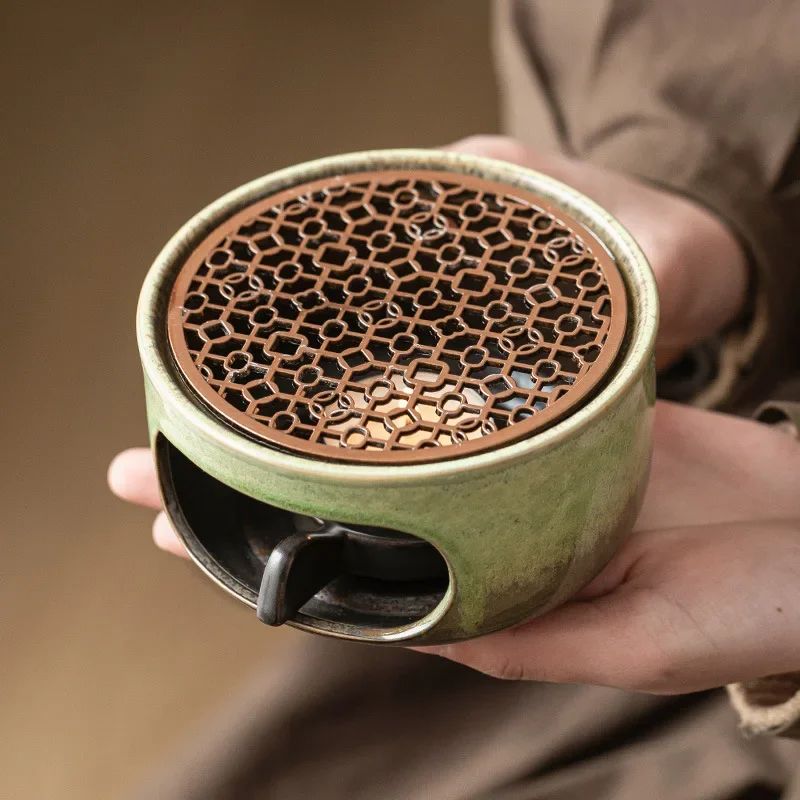 Ceramic Kiln Turned Retro Tea Stove Household Small Tea Stove Heating and Insulation Tea Warmer