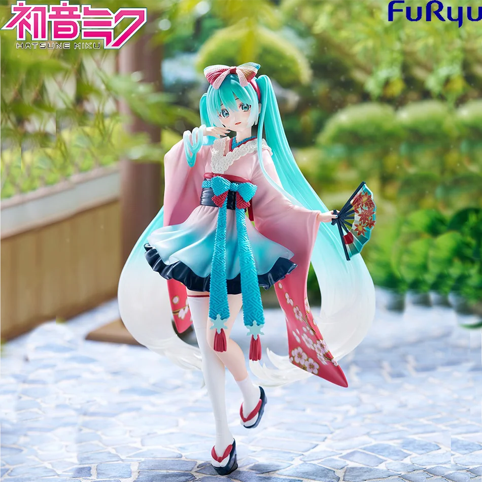 

Hatsune Miku Desktop Cute Action Figure 25cm New Tokyo Series Kimono Anime Figurine Kawaii Girl Model Toy Gift