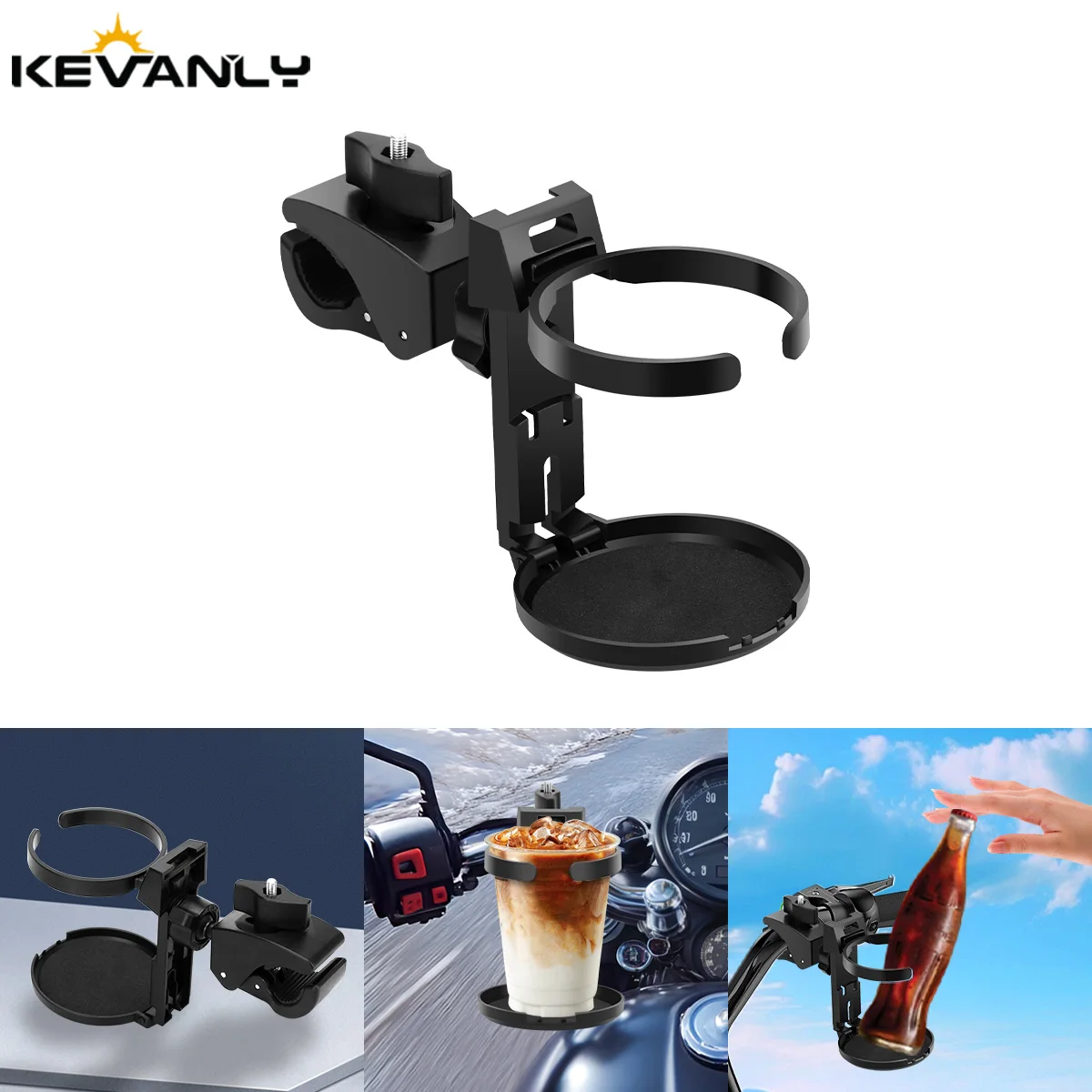 

Motorcycle Foldable Water Cup Bracket For Electric Bicycle Sport Cycling 360° Adjustable Handlebar Drink Holder Accessories