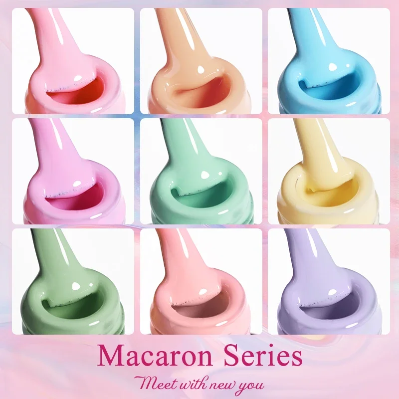 BORN PRETTY Nail Gel Polish Spring Macaron Ice Cream Flower Color Collection - 7ml