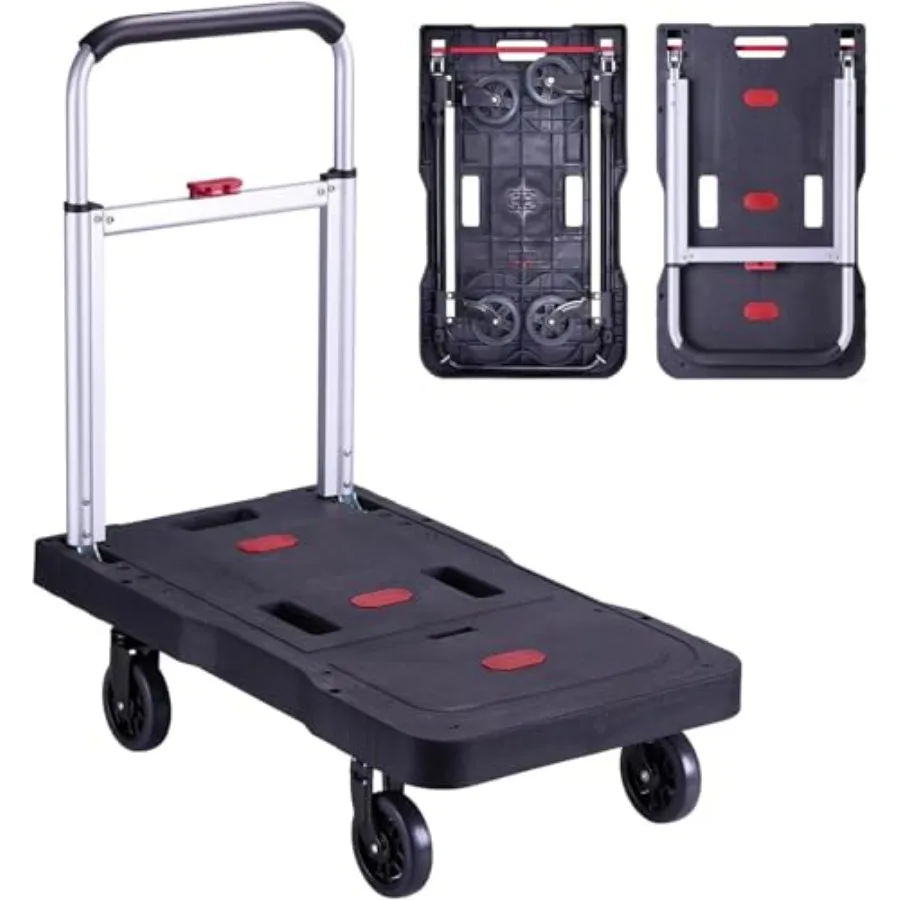 

Складная ручная тележка-платформа для транспортировки грузов, грузоподъемность 150 кг, практичные инструменты для бытового и промышленного использования