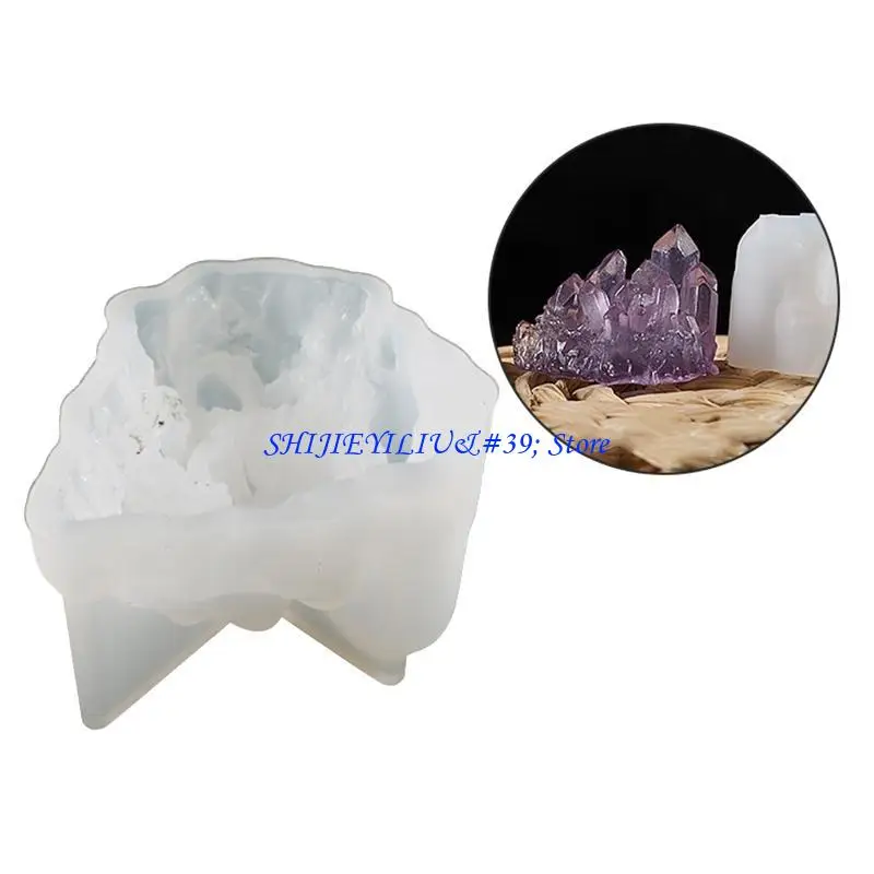 

E21f 18 Styles Ice Cluster Ornament Rockery Crystal Stone Ice Crystal Pillar