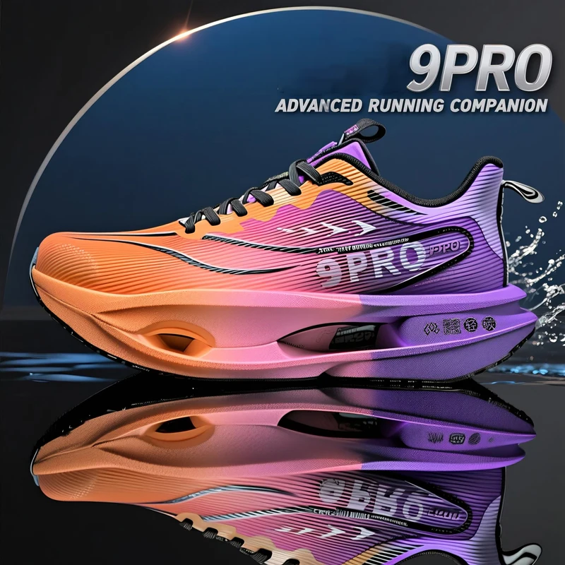 

2026 Fashion Running Shoes Carbon Plate Marathon Men's Sports Shoes Anti Slip Shock Absorbent Training Shoes Women Tennis Shoes