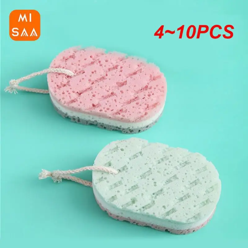 4~10PCS Bath Sponge Soft And Durable Lasting About 15*9*5cm Adult Use Massage And Exfoliating Sponge Bath Accessories