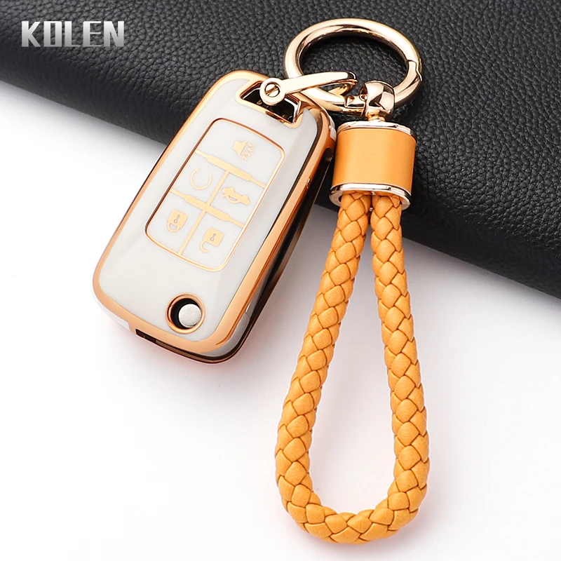 Mode TPU Auto Schlüssel Fall Abdeckung Für Chevrolet Chevy Cruze Malibu Camaro Aveo Equinox Impala Sonic 5 Tasten Geschützt Shell fob