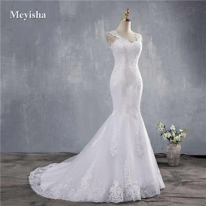 ZJ9034 New Luxury Beading Brush Train Lace Up detachable Straps Wedding Dress For Bridal Sexy Strapless Applique Gown image 6