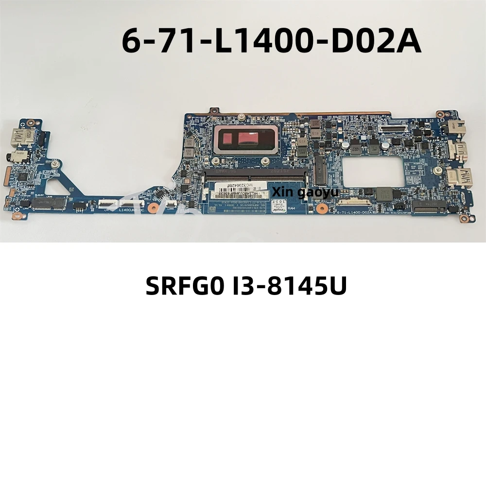 Original For Clevo  L140CU L140C Laptop Motherboard 6-71-L1400-D02A 6-71-L140CU00-D02A SRFG0 I3-8145U 100% Test OK