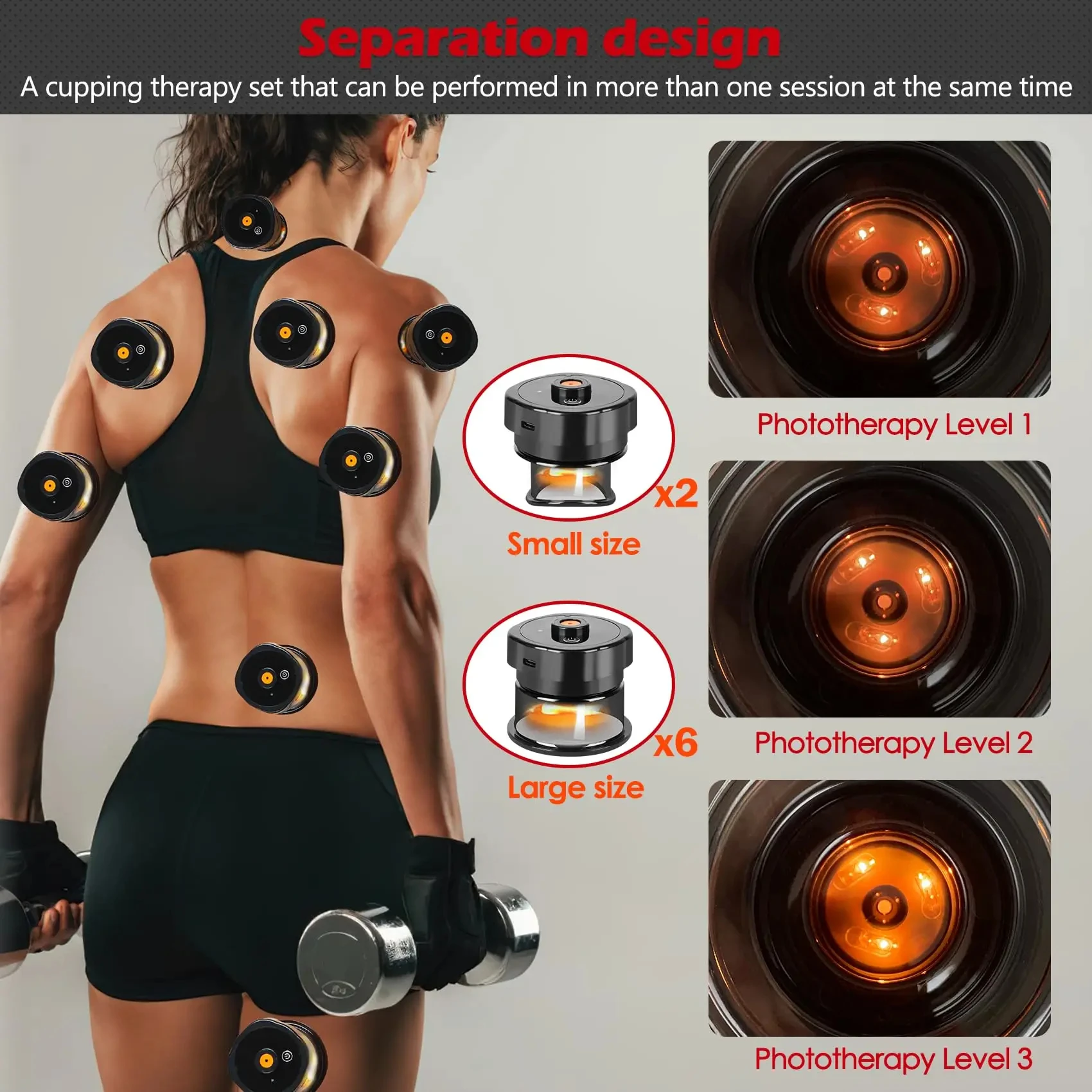 Electric Cupping Massager 8 Cups Gua Sha Vacuum Suction Cups Anti Cellulite Magnet Therapy Scraping Fat Burner Body Massager