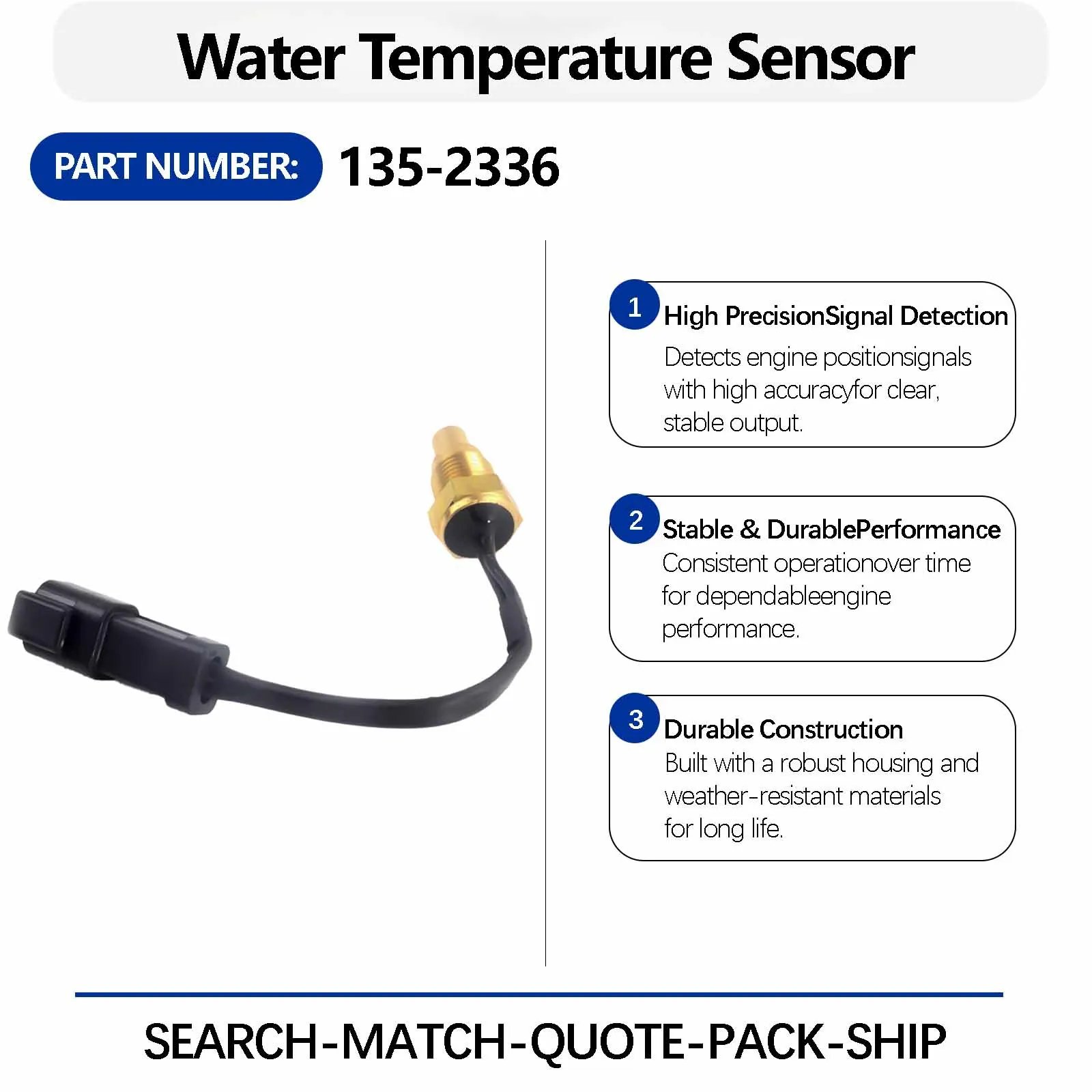 Water Temperature Sensor 34390-21400 For Caterpillar E320C E312B E312C E320B E307C Crawler Excavators