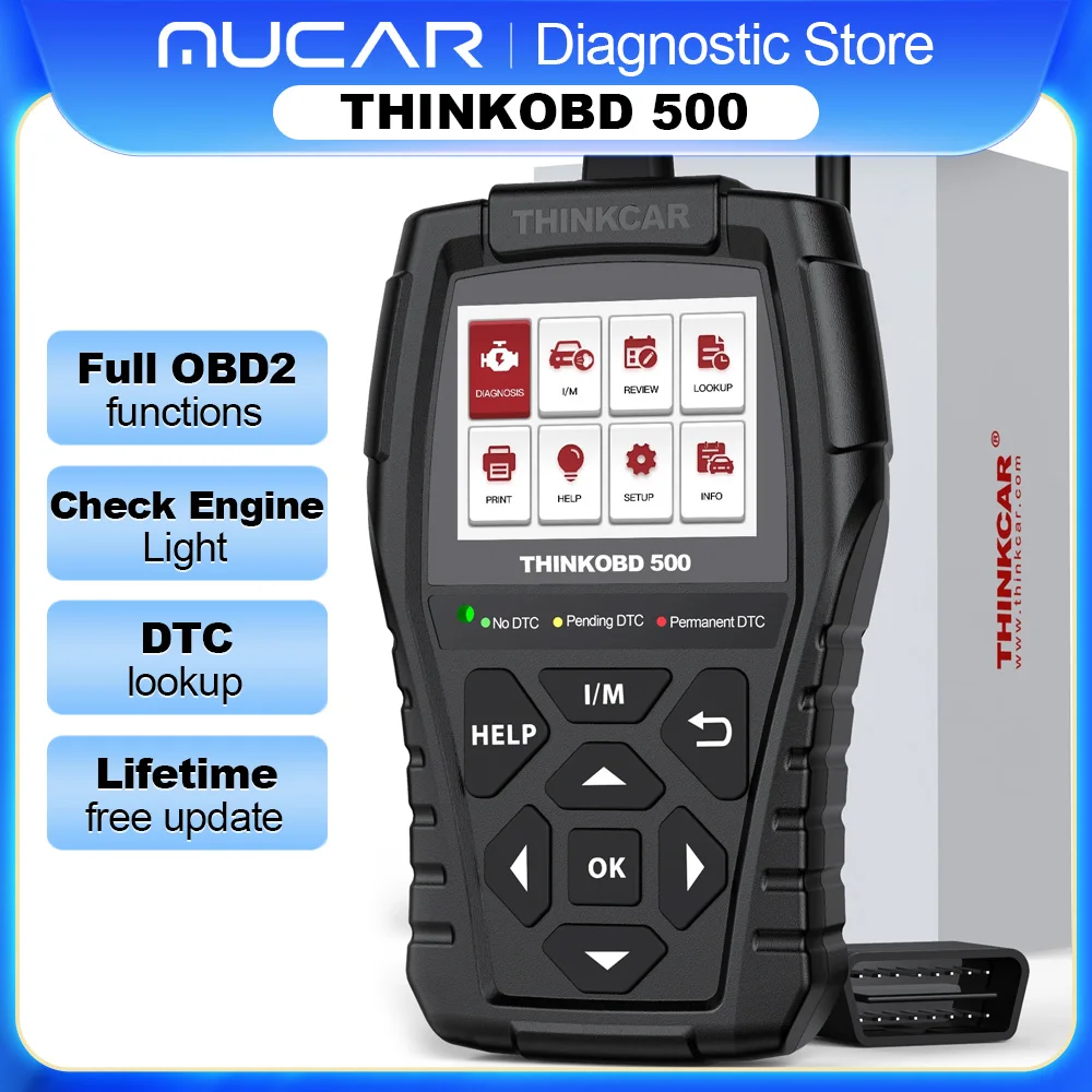 THINKCAR THINKOBD 500 OBD2 Scanner Check Engine Full OBD2 Diagnose Code Reader for Auto Car Lifetime Free Upgrade