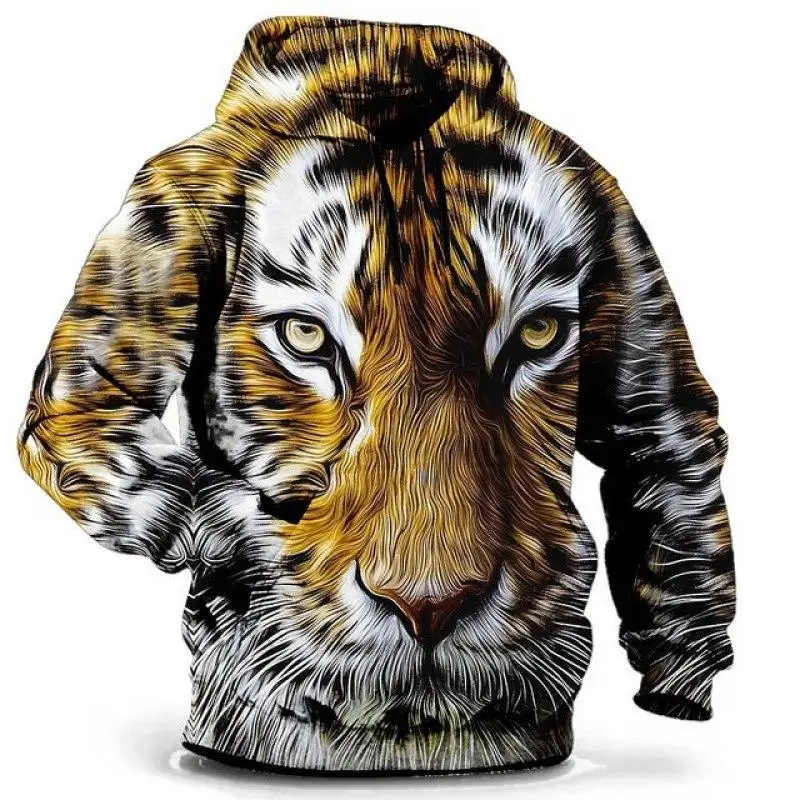 Moda tigre leões impressão 3d hoodie para homens mulheres homem hoodies animais de grandes dimensões padrão moletom streetwear jaqueta casaco